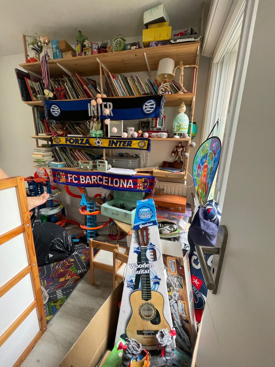Chambre d’enfant partagée, avant l’intervention